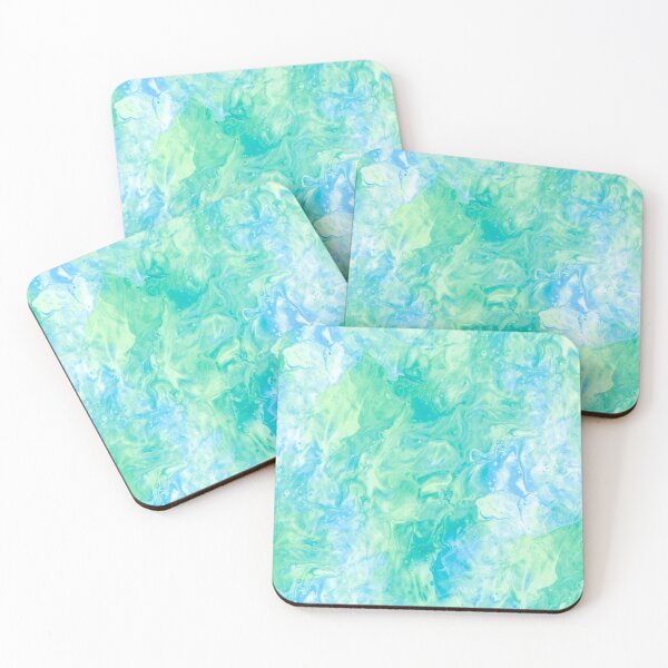 Item preview, Light Green and Blue Fluid Abstract designed and sold by nimreninmu.
