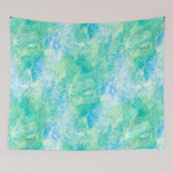 Item preview, Light Green and Blue Fluid Abstract designed and sold by nimreninmu.