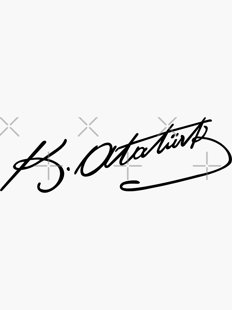 Mustafa Kemal Atatürk Unterschrift Imza' Sticker