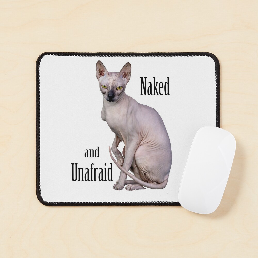 Hairless Cat Naked and Unafraid Gift for Sphynx Cat Lovers 