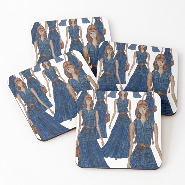Item preview, Denim Fashionista Collage Sketch designed and sold by IvanaKada.