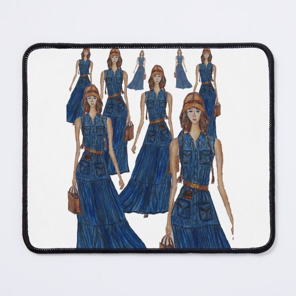 Item preview, Denim Fashionista Collage Sketch designed and sold by IvanaKada.