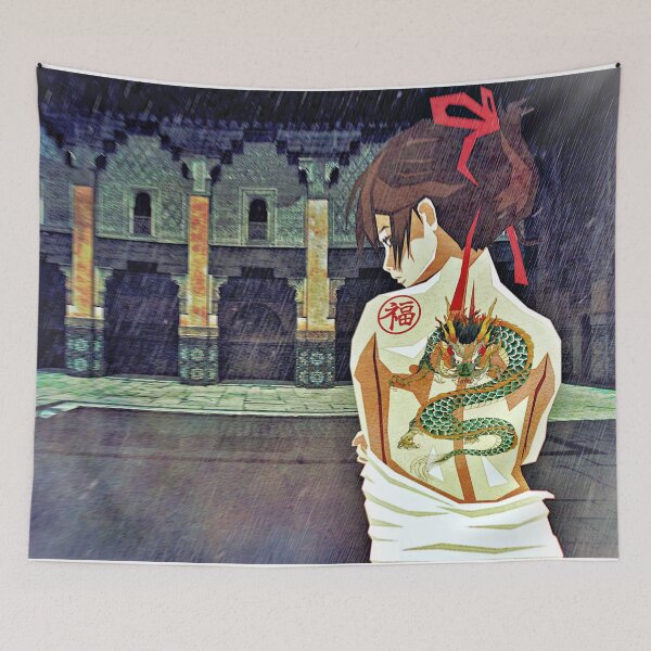 Item preview, Mysterious Japanese Anime Girl with Dragon Tattoo designed and sold by RyanCaudell.