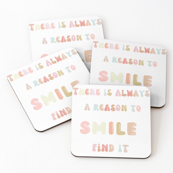 Item preview, There is always a reason to smile find it, positive quote (colour palette, color palete) designed and sold by Sanaura.