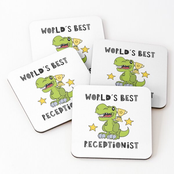 Item preview, Funny Receptionist, Worlds Best Receptionist, Humor, Dinosaur, T Rex, Tyrannosaurus, Animal, World Greatest, Cute Dino designed and sold by iHeartDinosaurs.