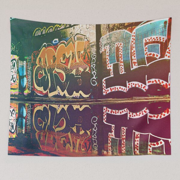 Item preview, Reflect on Abandoned Graffiti Wall Illustration designed and sold by RyanCaudell.