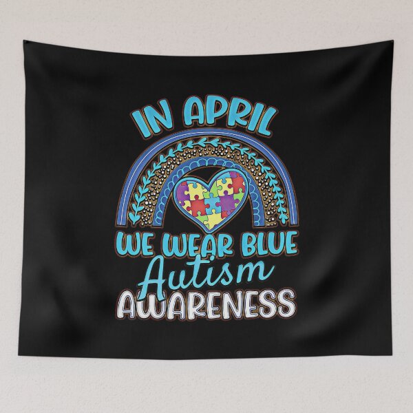 Item preview, In April We Wear Blue Autism Awareness designed and sold by csoDesign.