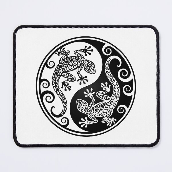 Item preview, Geckos Yin Yang en blanco y negro designed and sold by JeffBartels.