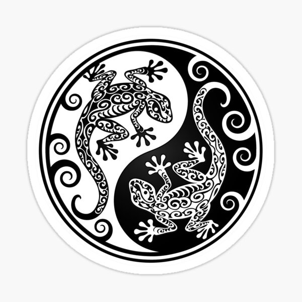 Artikel-Vorschau von Schwarz-weiße Yin-Yang-Geckos, designt und verkauft von JeffBartels.