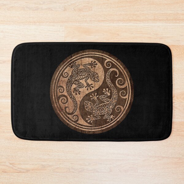 Item preview, Rough Wood Grain Effect Yin Yang Geckos designed and sold by JeffBartels.
