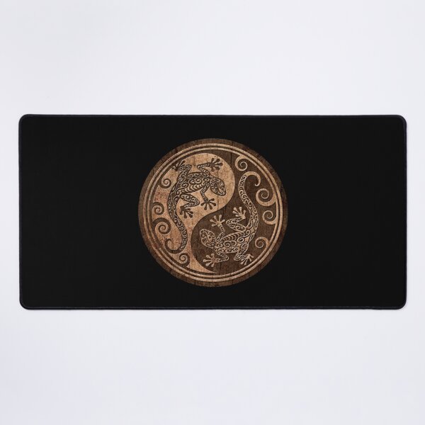 Item preview, Rough Wood Grain Effect Yin Yang Geckos designed and sold by JeffBartels.