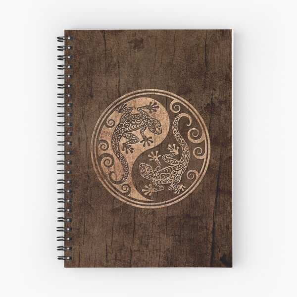 Item preview, Rough Wood Grain Effect Yin Yang Geckos designed and sold by JeffBartels.