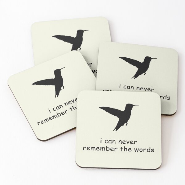 Item preview, Hummingbird: i can never remember the words designed and sold by SomeGuyLou.
