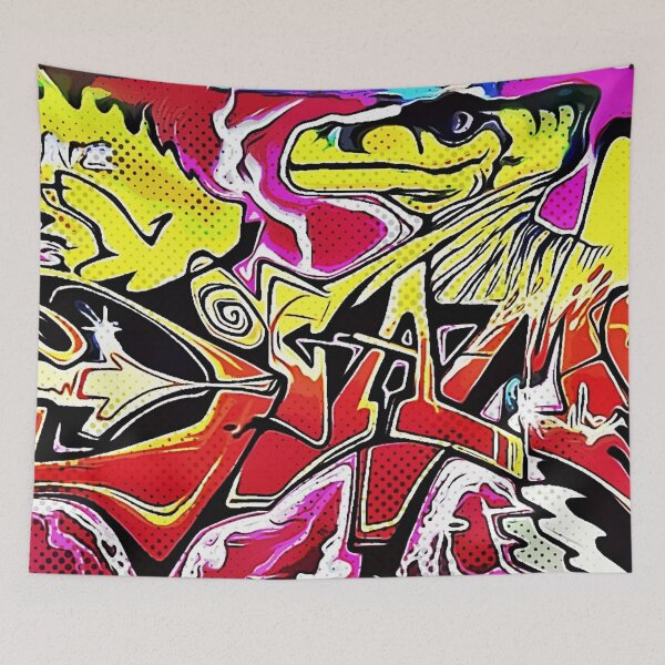 Item preview, Street Graffiti Art Jurassic Illustration designed and sold by RyanCaudell.