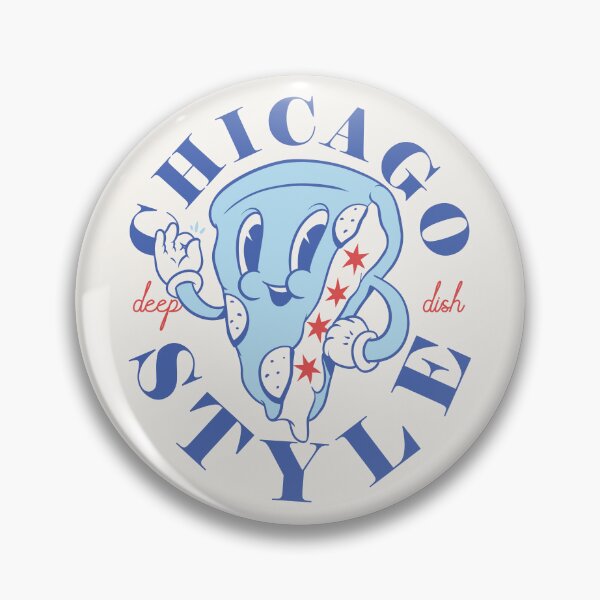 Item preview, Chicago Style Pizza Flag | Deep Dish Traditional Specific Signature Food Famous Stuffed Chicago Flag Pizza | Chicago Illinois State South Side South Suburbs Square Pizza Anthropomorphic Mascot designed and sold by Any Color Designs.