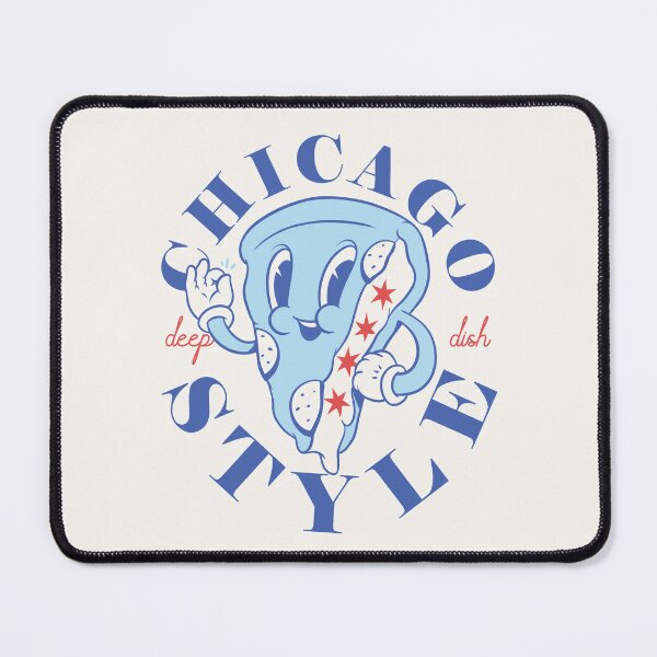 Item preview, Chicago Style Pizza Flag | Deep Dish Traditional Specific Signature Food Famous Stuffed Chicago Flag Pizza | Chicago Illinois State South Side South Suburbs Square Pizza Anthropomorphic Mascot designed and sold by Any Color Designs.