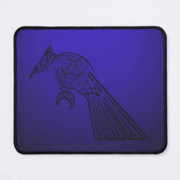 Item preview, Águila/pájaro ilustración decoración estilo vikingo - oscuro - fondo azul designed and sold by MoAzim.