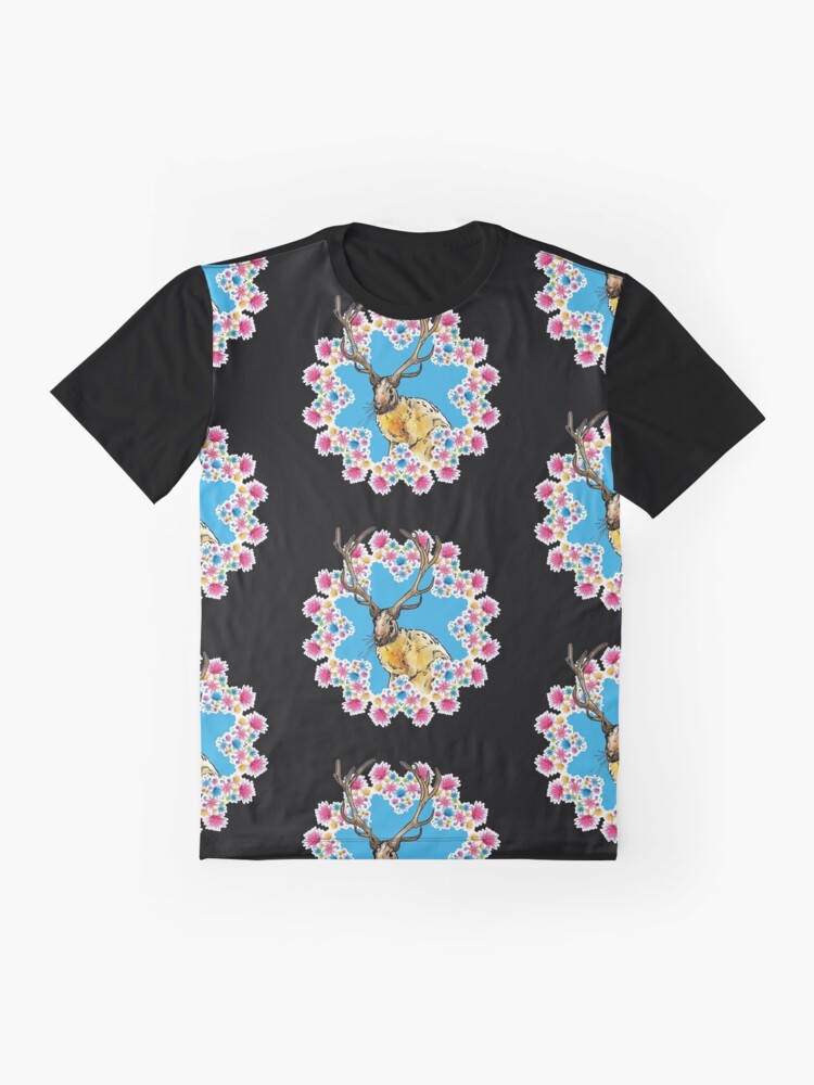Thumbnail 4 von 5, Grafik T-Shirt, Hase mit Hirschgeweih designt und verkauft von Raduna.