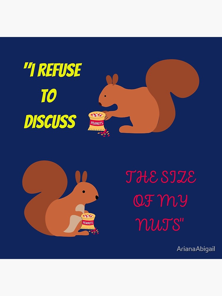 "Discussion between Two Squirrels Cartoon" Poster by ArianaAbigail Redbubble