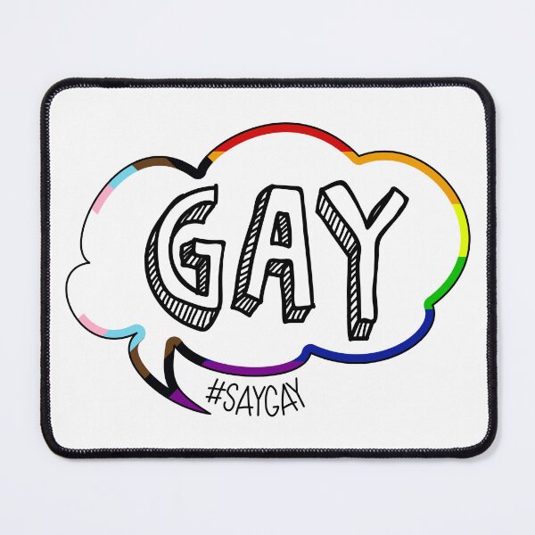 Item preview, Say Gay Rainbow LGBTQ+ Pride Speech Bubble #saygay designed and sold by JoyfulJen.