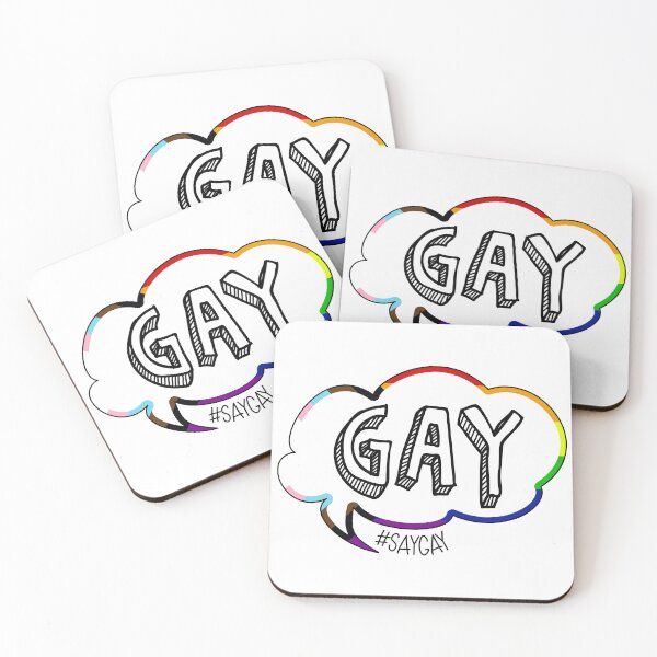 Item preview, Say Gay Rainbow LGBTQ+ Pride Speech Bubble #saygay designed and sold by JoyfulJen.