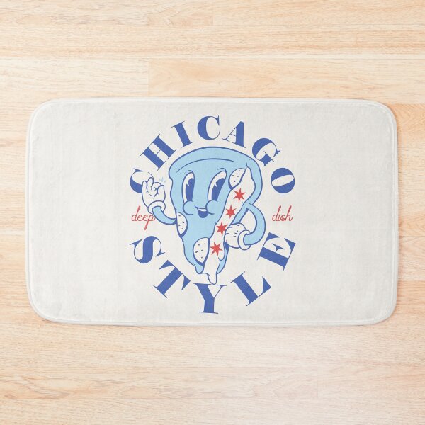 Item preview, Chicago Style Pizza Flag | Deep Dish Traditional Specific Signature Food Famous Stuffed Chicago Flag Pizza | Chicago Illinois State South Side South Suburbs Square Pizza Anthropomorphic Mascot designed and sold by Any Color Designs.