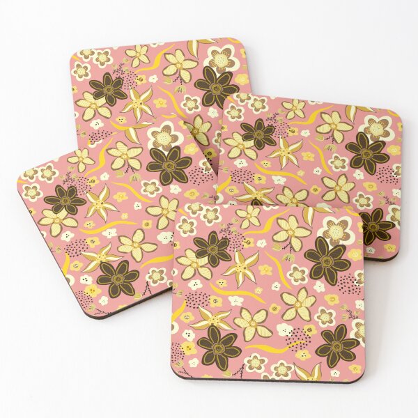 Item preview, Pink yellow and brown daisies  designed and sold by SisterlyLove.