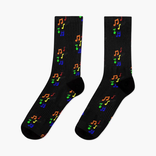 Item preview, Rainbow Musical Notes Pattern designed and sold by Barbara Espinosa.