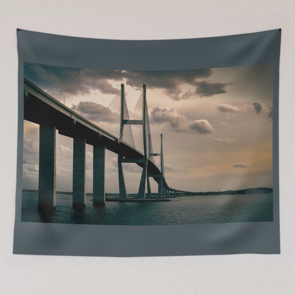 Item preview, Georgia Bridge in Stormy Weather designed and sold by nbrandsberg.