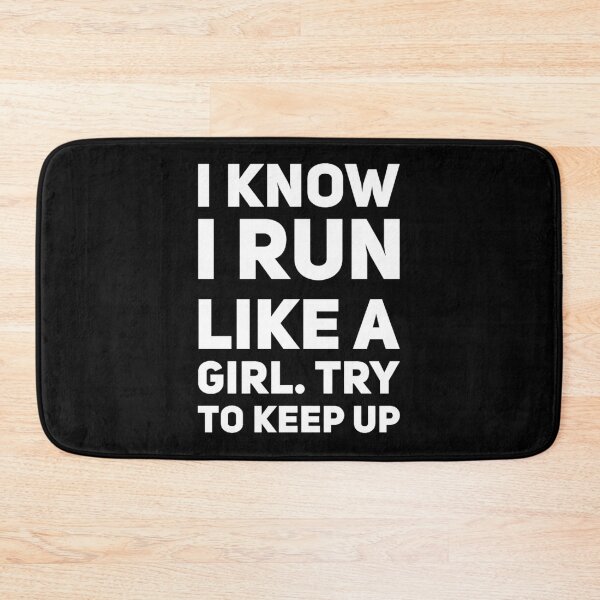 Item preview, I Know I Run Like A Girl Try To Keep Up Essential T-Shirt designed and sold by rollinsale.