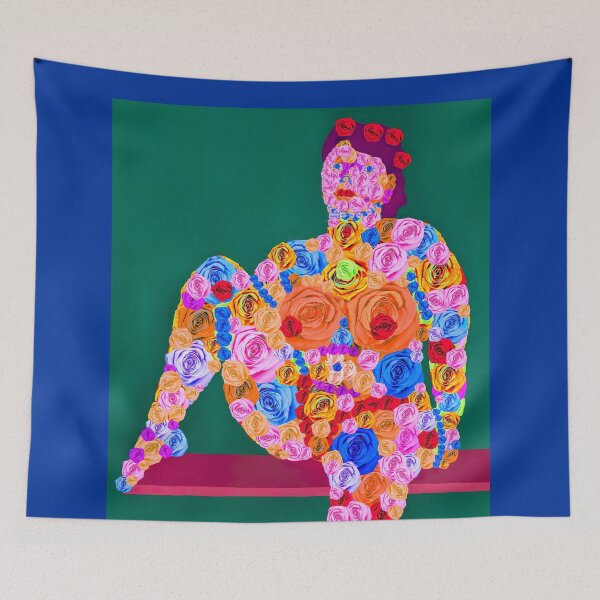 Item preview, "Curvy Caitlin (6)" female nude painted in roses designed and sold by pulchritude560.