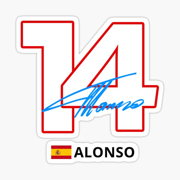 Fernando Alonso 14 F1 2022 Sticker