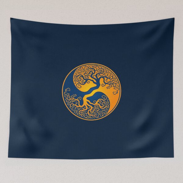 Item preview, Yellow and Blue Tree of Life Yin Yang designed and sold by JeffBartels.