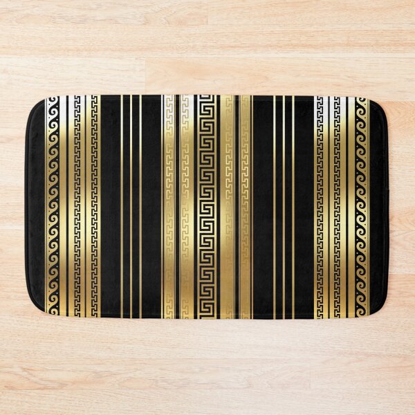 Item preview, Greek Keys Meander Gold Black Stripe designed and sold by Yiorgos Designs.
