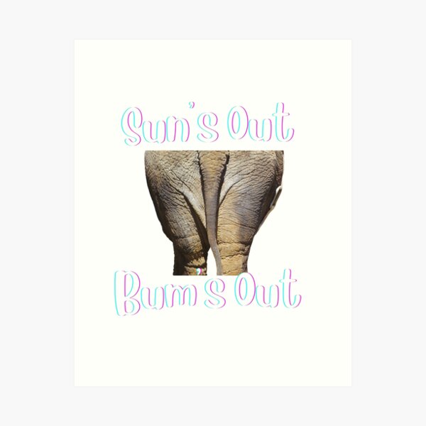 suns out bums out ,funny Summer quote  Art Print