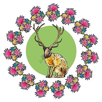 Vorschaubild zum Design Hase mit Hirschgeweih grün von Raduna