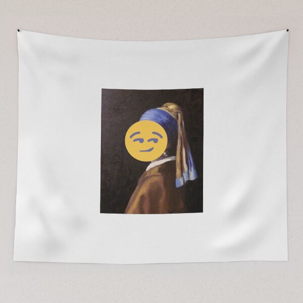 Item preview, Girl With A Pearl Earing - Unamused Face Emoji designed and sold by OurShop00.