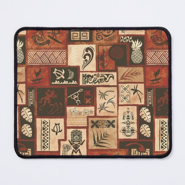 Item preview, Vintage Samoan - Hawaiian Hand Painted Tapa Tribal Patchwork 2055 designed and sold by sunnthreads.