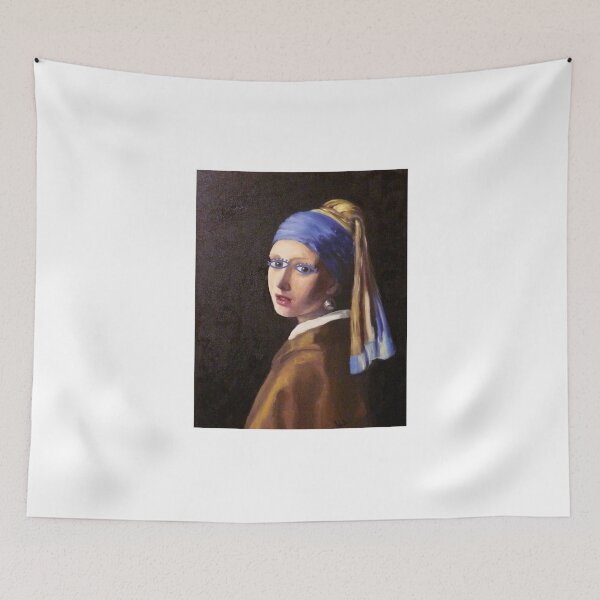 Item preview,  Girl With A Pearl Earing - With a sus blue eyes designed and sold by OurShop00.