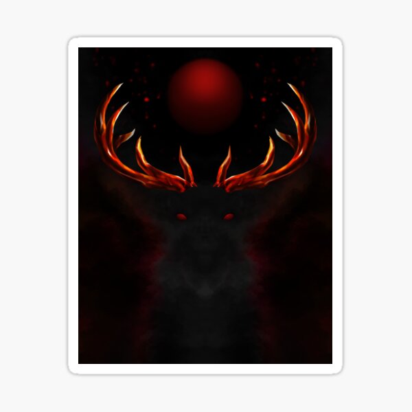 blood amber stag Sticker