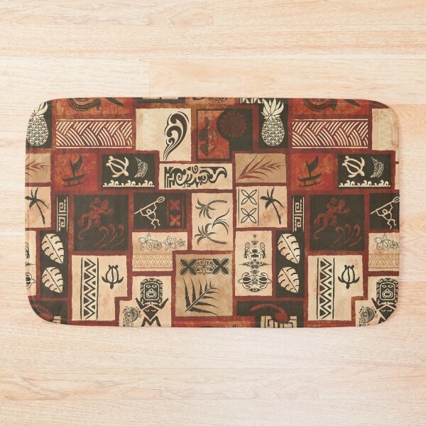 Item preview, Vintage Samoan - Hawaiian Hand Painted Tapa Tribal Patchwork 2055 designed and sold by sunnthreads.