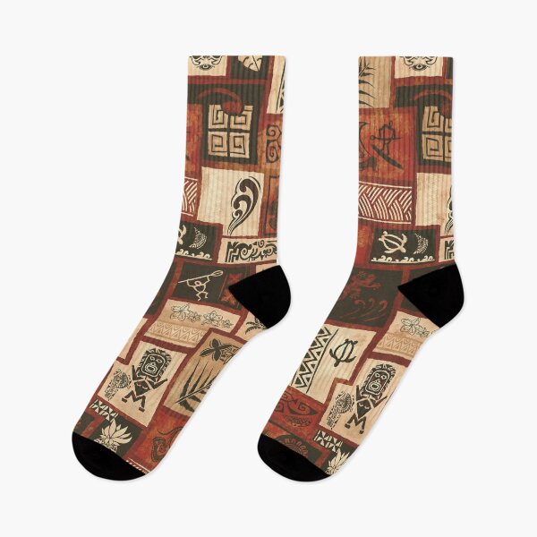 Item preview, Vintage Samoan - Hawaiian Hand Painted Tapa Tribal Patchwork 2055 designed and sold by sunnthreads.