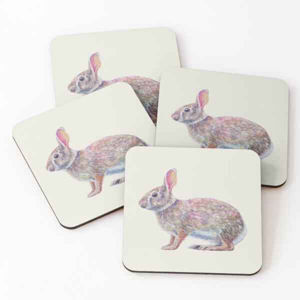 Item preview, Cottontail bunny painting (no background) designed and sold by Emily Bickell.
