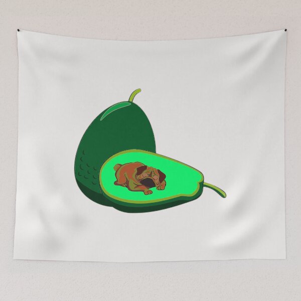 Item preview, A Sleeping Pug On an Avocado designed and sold by Pugstuff.
