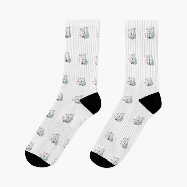 Item preview, Save The Polar Bear pink and grey designed and sold by EsraaBaniOdeh.