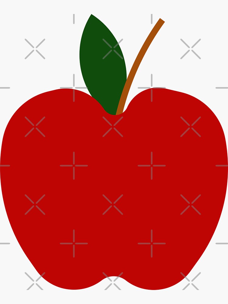 Sticker red apple 