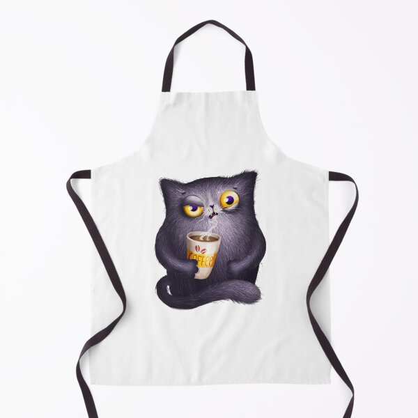 Item preview, Angry cat with coffe cup designed and sold by MaryshaArt.