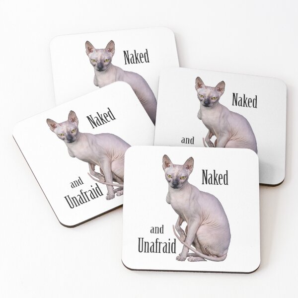Item preview, Hairless Cat Naked and Unafraid Gift for Sphynx Cat Lovers  designed and sold by iPOPit.