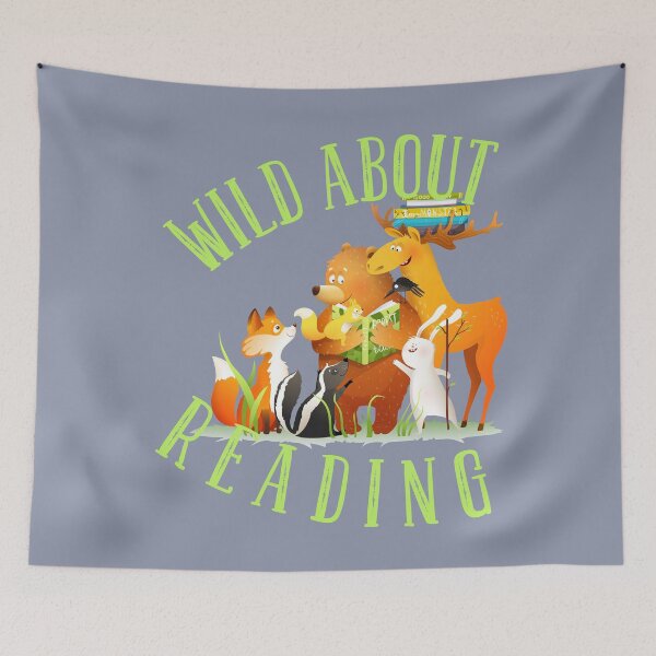 Item preview, Wild About Reading, Cute Animals Kids designed and sold by Constant Readers.