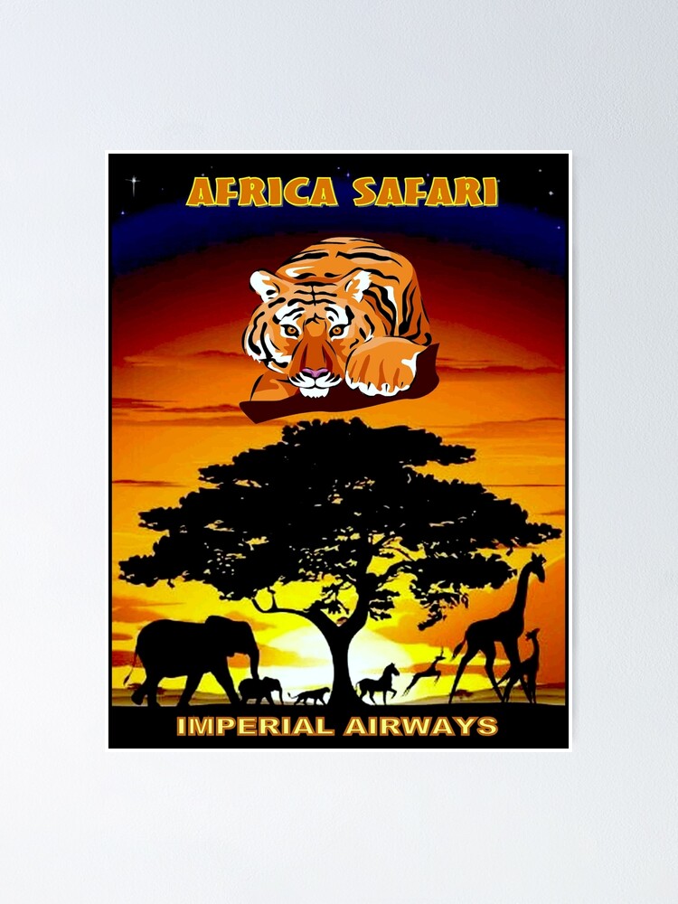 IMPERIAL AIRWAYS : Vintage African Safari Travel and Tourism Advertising Print" Poster for Sale by posterbobs | Redbubble